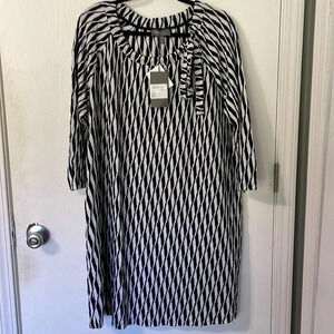 Selection by Ulla Popken NWT midi knit stripped 3/4 sleeve dress size 16/18
